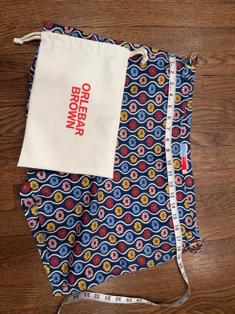 Orlebar Brown Navy x DoubleJ. Multicolor Wave Floral Swim Shorts
